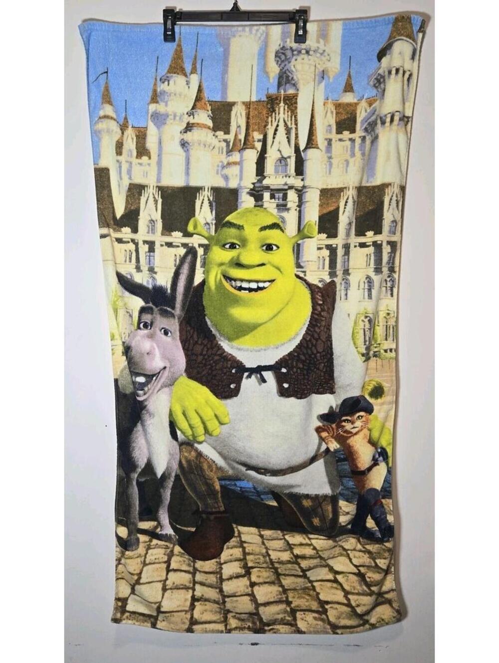 Shrek 3 the Third Beach Towel 2007 Collectible Movie Bath Donkey Dreamworks